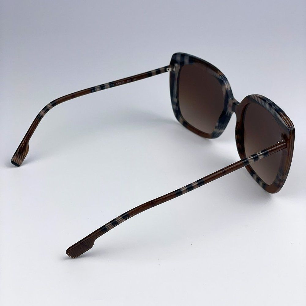 Burberry BE4323 400513 Sunglasses Check Brown Gradient Brown Square Women - Picture 8 of 12